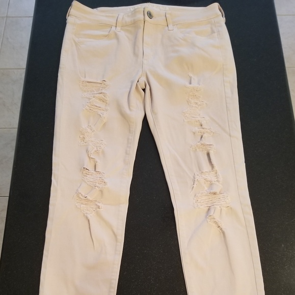 American Eagle Super Stretch Pink Jeggings X-Long - Picture 2 of 8